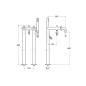 Roca Loft - Mitigeur de baignoire au sol, chrome A5A2743C00