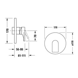 Duravit Tulum - Mitigeur de douche encastré, noir mat TU4210010046