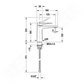 Duravit Tulum - Mitigeur de lavabo, noir mat TU1020002046