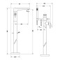 Duravit Tulum - Mitigeur de baignoire au sol, noir mat TU5250000046