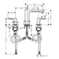 Hansgrohe Rebris S - Mitigeur de lavabo avec vidage, installation 3 trous, chrome 72530000