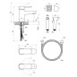 Ravak Robinetterie - Mitigeur de lavabo avec douchette de bidet, chrome X070165