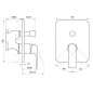 Ravak Flat - Mitigeur encastré pour 2 sorties, noir mat X070179