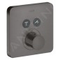 Axor ShowerSelect - Thermostat encastré pour 2 appareils, chrome noir brossé 36707340