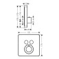 Axor ShowerSelect - Thermostat encastré pour 2 appareils, chrome noir brossé 36707340