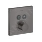 Axor ShowerSelect - Thermostat encastré pour 2 appareils, chrome noir brossé 36715340