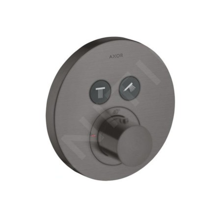 Axor ShowerSelect - Thermostat encastré pour 2 appareils, chrome noir brossé 36723340