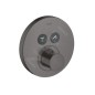 Axor ShowerSelect - Thermostat encastré pour 2 appareils, chrome noir brossé 36723340