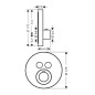 Axor ShowerSelect - Thermostat encastré pour 2 appareils, chrome noir brossé 36723340