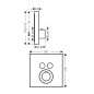 Axor ShowerSelect - Thermostat encastré pour 2 appareils, noir mat 36715670