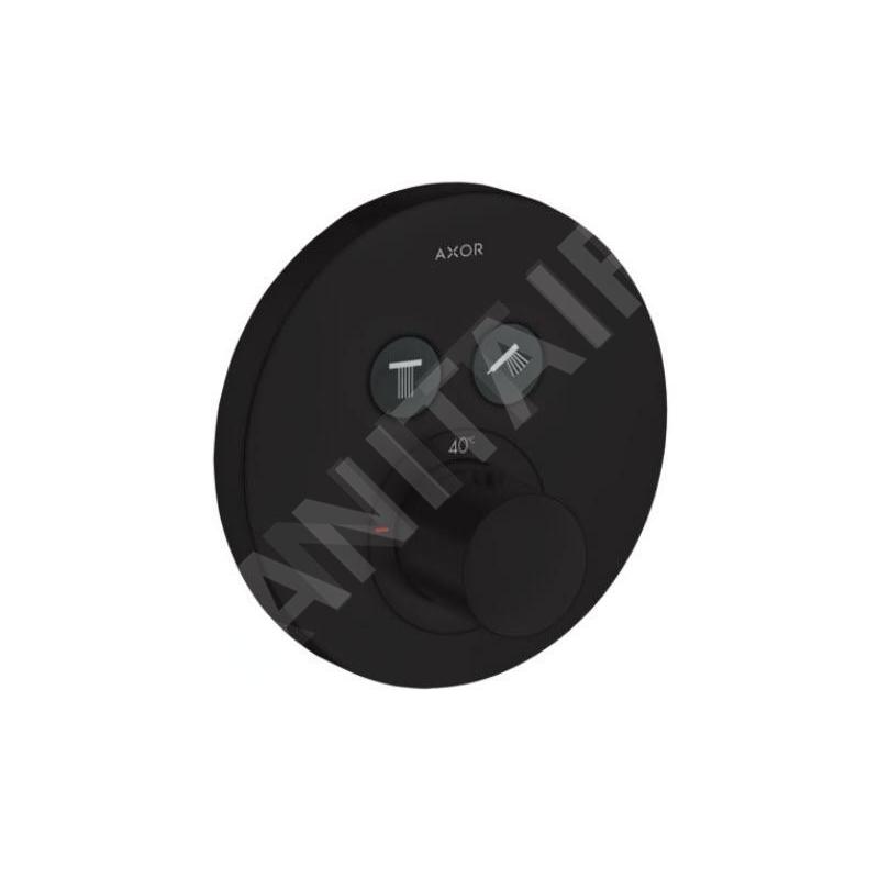 Axor ShowerSelect - Thermostat encastré pour 2 appareils, noir mat 36723670