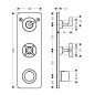 Axor Citterio E - Mitigeur thermostatique encastré, pour 2 appareils, noir mat 36703670