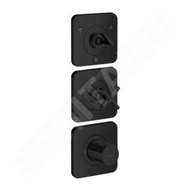 Axor Citterio E - Mitigeur thermostatique encastré, pour 3 appareils, noir mat 36704670