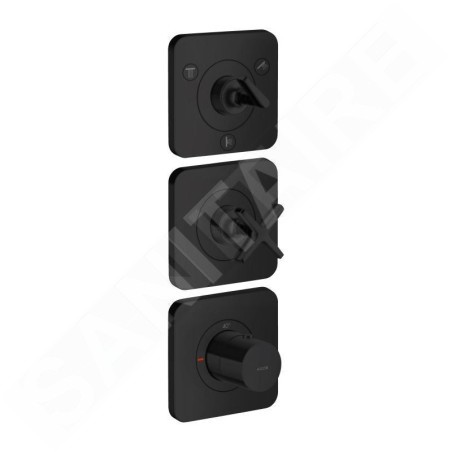 Axor Citterio E - Mitigeur thermostatique encastré, pour 3 appareils, noir mat 36704670