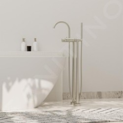 Steinberg 100 - Mitigeur de baignoire à monter au sol, nickel brossé 100 1162 BN