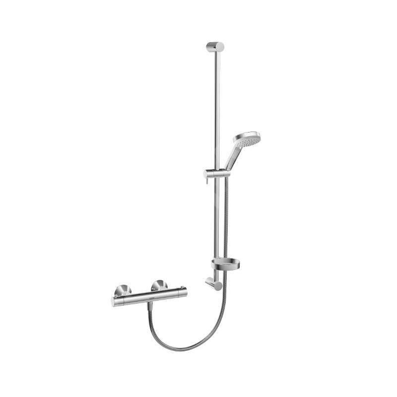 Hansa Unita - Set de douche avec thermostat, ECO, chrome 48130131