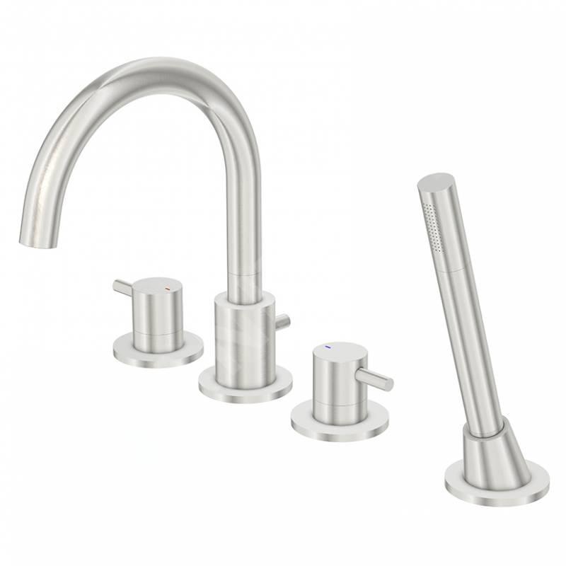 Steinberg 100 - Mitigeur pour montage sur bord de baignoire, 4 trous, nickel brossé 100 2400 BN