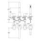 Steinberg 100 - Mitigeur pour montage sur bord de baignoire, 4 trous, nickel brossé 100 2400 BN