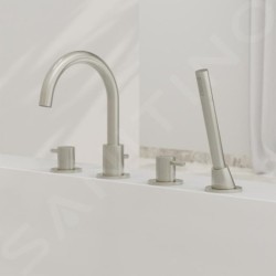Steinberg 100 - Mitigeur pour montage sur bord de baignoire, 4 trous, nickel brossé 100 2400 BN