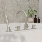 Steinberg 100 - Mitigeur pour montage sur bord de baignoire, 4 trous, nickel brossé 100 2400 BN