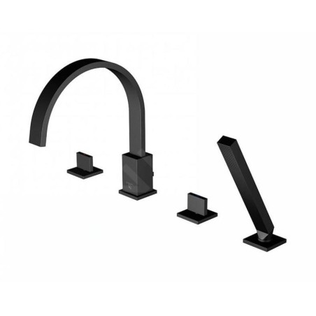 Steinberg 135 - Mitigeur pour montage sur bord de baignoire, 4 trous, noir mat 135 2402 S