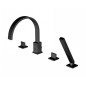 Steinberg 135 - Mitigeur pour montage sur bord de baignoire, 4 trous, noir mat 135 2402 S