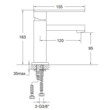 Steinberg 160 - Mitigeur de lavabo, rose gold 160 1010 RG