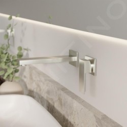 Steinberg 160 - Mitigeur de lavabo encastré, 2 trous, nickel brossé 160 1814 3 BN