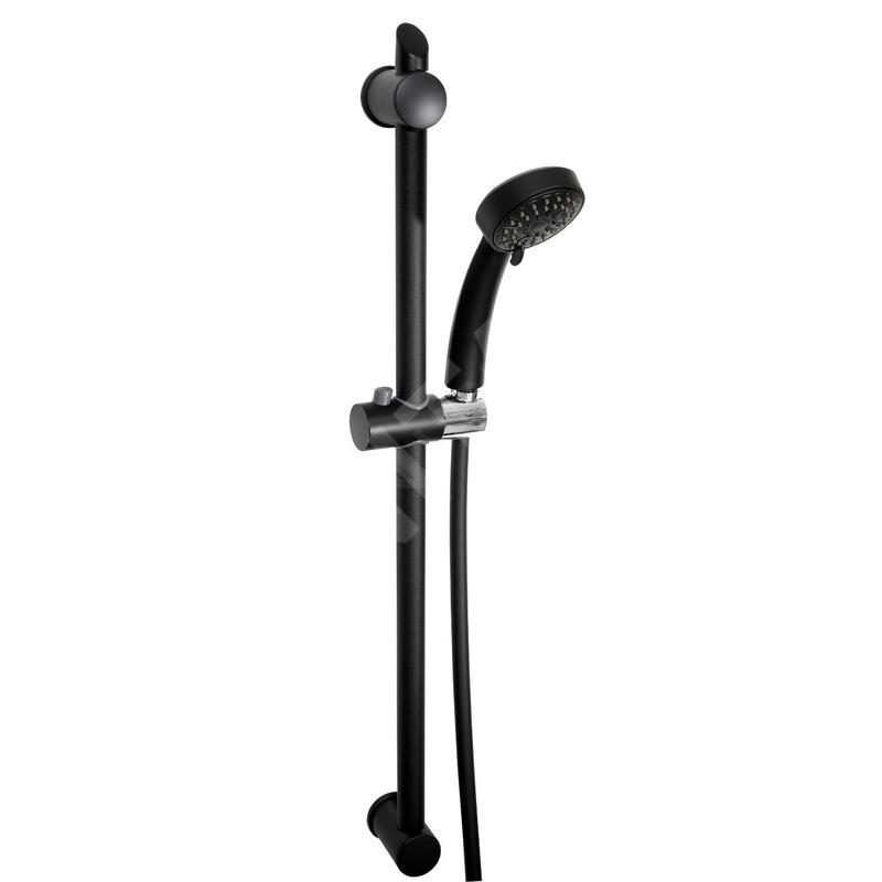 Novaservis Sets de douche - Colonne avec tête de douche, 3 jets, flexible et barre, noir KIT602,5