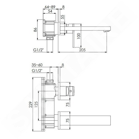 Steinberg 160 - Mitigeur de lavabo encastré, 2 trous, rose gold 160 1814 3 RG