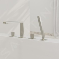 Steinberg 160 - Mitigeur pour montage sur bord de baignoire, 4 trous, nickel brossé 160 2402 BN