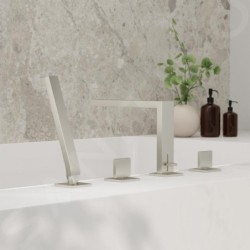 Steinberg 160 - Mitigeur pour montage sur bord de baignoire, 4 trous, nickel brossé 160 2402 BN