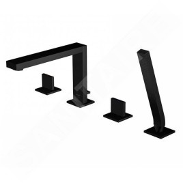 Steinberg 160 - Mitigeur pour montage sur bord de baignoire, 4 trous, noir mat 160 2402 S