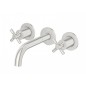 Steinberg 250 - Mitigeur de lavabo encastré, 3 trous, avec corps, nickel brossé 250 1902 BN