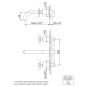 Steinberg 250 - Mitigeur de lavabo encastré, 3 trous, avec corps, nickel brossé 250 1902 BN