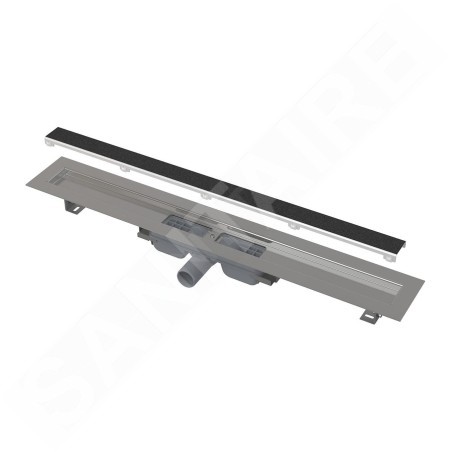 Alcadrain Douchegoten - Caniveau de douche Marbre Low 750 mm, avec grille pour l'insertion de carreaux, acier inoxydable