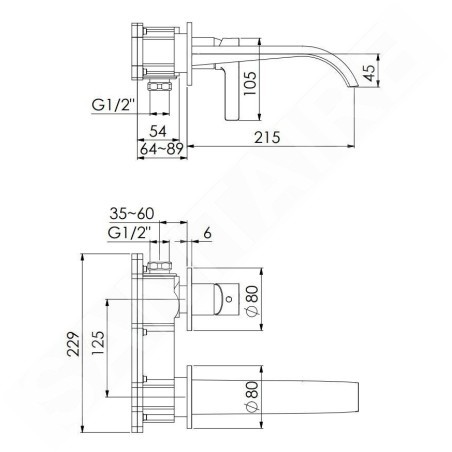 Steinberg 280 - Mitigeur de lavabo encastré, 2 trous, rose gold 280 1814 3 RG