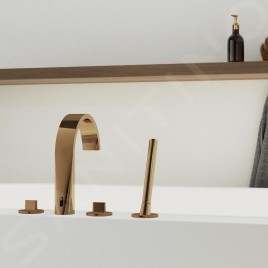 Steinberg 280 - Mitigeur pour montage sur bord de baignoire, 4 trous, rose gold 280 2400 RG