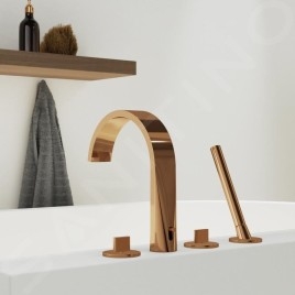 Steinberg 280 - Mitigeur pour montage sur bord de baignoire, 4 trous, rose gold 280 2400 RG