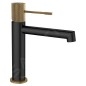 Sapho Solaris - Mitigeur de lavabo, noir mat/doré WD002G