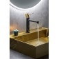 Sapho Solaris - Mitigeur de lavabo, noir mat/doré WD002G