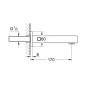 Grohe Eurocube - Bec de baignoire, Hard Graphite brossé 13303AL0