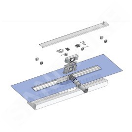 I-Drain Linear 54 - Caniveau de douche ABS avec étanchéité, longueur 600 mm IDABS4M06001X1