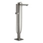 Grohe Eurocube - Mitigeur de baignoire à monter au sol avec accessoires, Hard Graphite brossé 23672AL1