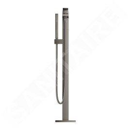 Grohe Eurocube - Mitigeur de baignoire à monter au sol avec accessoires, Hard Graphite brossé 23672AL1
