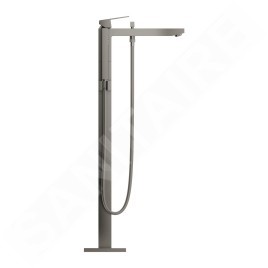 Grohe Eurocube - Mitigeur de baignoire à monter au sol avec accessoires, Hard Graphite brossé 23672AL1
