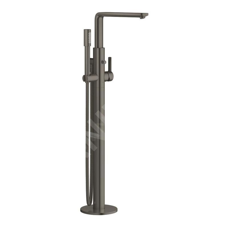 Grohe Lineare - Mitigeur de baignoire à monter au sol avec accessoires, Hard Graphite brossé 23792AL1