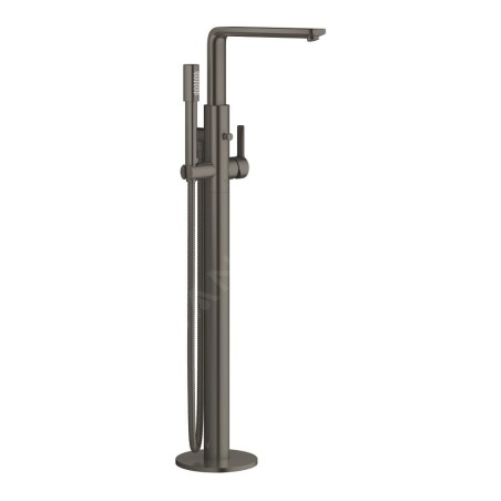 Grohe Lineare - Mitigeur de baignoire à monter au sol avec accessoires, Hard Graphite brossé 23792AL1