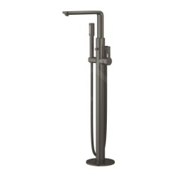 Grohe Lineare - Mitigeur de baignoire à monter au sol avec accessoires, Hard Graphite brossé 23792AL1