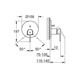 Grohe Plus - Mitigeur encastré pour 2 sorties, Hard Graphite brossé 24060AL3
